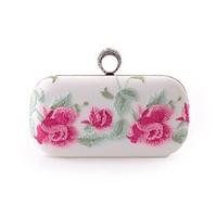 L.WEST Woman Fashion Flower Embroidery Evening Bag