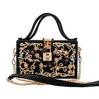 L.WEST Woman Fashion Luxury High-grade Decorative Pattern Hollow Out Evening Bag