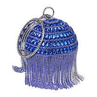 L.WEST Woman Fashion Luxury High-grade Imitation Diamonds Tassel Evening Bag
