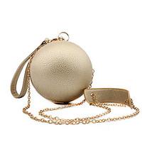 L.WEST Women\'s The Elegant Luxury PU Round Hand Bags Evening Bag