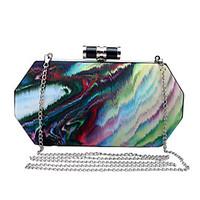 L.west Women Elegant High-grade Watercolor Ink Art Evening Bag