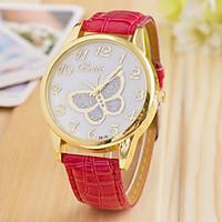 L.WEST Fashion High-end Diamonds Butterfly Quartz Watch Strap Watch