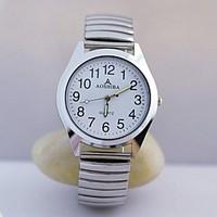 L.WEST Men\'s Steel Stretch Belt Analog Quartz Watch Wrist Watch Cool Watch Unique Watch