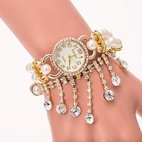 L.WEST Fashion High-end Restoring Ancient Ways Pearl Tasse Diamonds Quartz Watch Cool Watches Unique Watches Strap Watch