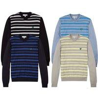 Lyle & Scott V Neck Stripe Sweater