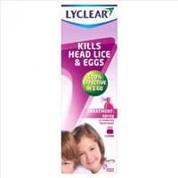Lyclear Kills Head Lice and Eggs - Treatment Spray + Comb 100ml