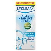 Lyclear Kills Head Lice and Eggs - Treatment Sensitive 150ml