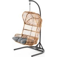 lyra outdoor hanging chair charcoal grey