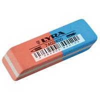Lyra Indian Rubber Eraser Red/Blue, Box of 40