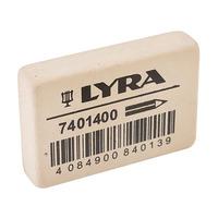 lyra indian rubber eraser white box of 40
