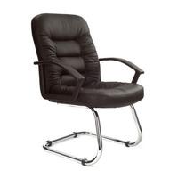 lybeck leather cantilever visitor chair