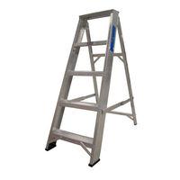 lyte ladders lyte ess5 5 tread industrial aluminium swing back step la ...