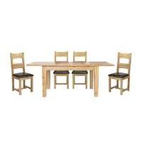 Lyon Extending Table & 4 Wooden Chairs