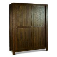 Lyon Walnut Sliding Door Triple Wardrobe
