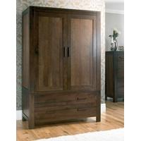 lyon walnut large double wardrobe