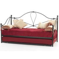 lyon single day bed with guest bed black