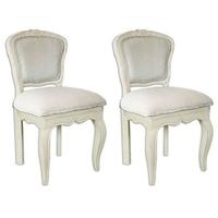 lyon painted dining chair upholstered pair