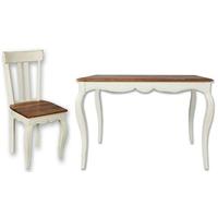 lyon painted dining set 4 low back chairs