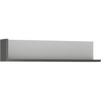 Lyon Platinum and Light Grey Gloss Wall shelf - 120cm