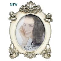 lyon white and silver photo frame