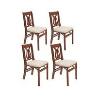 Lyre-back Folding Chairs (4 - SAVE £20), Wood