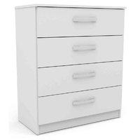 lynx white 4 drawer chest