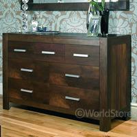 Lyon Walnut 4 plus 3 Drawer Dresser