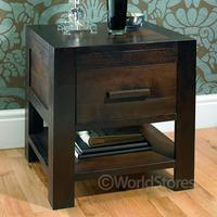 lyon walnut 1 drawer nightstand