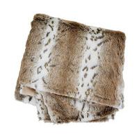 Lynx Faux Fur Throw, Polyester/Acrylic