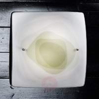 lynn ceiling light square shaped green