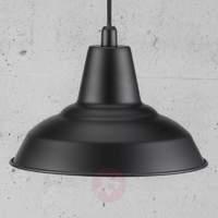 lyne black metal pendant lamp