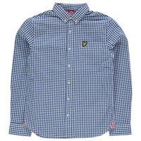 lyle and scott gingham ls jn73