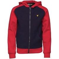 lyle and scott junior boys zip up sweatshirt royal red