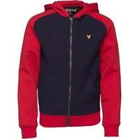 lyle and scott boys zip up sweatshirt royal red