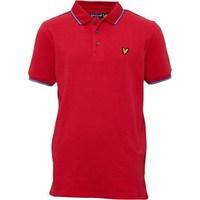 lyle and scott junior boys classic tipped polo royal redsea blue