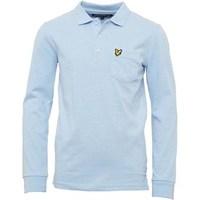 lyle and scott junior boys marl polo blue marl