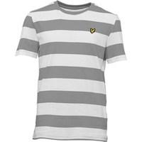 Lyle And Scott Junior Boys Bold Stripe T-Shirt Vintage Grey Heather