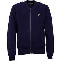 Lyle And Scott Junior Boys Crew Neck Garter Ridge Jumper Deep Indigo