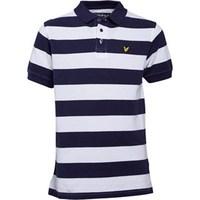 Lyle And Scott Junior Boys Block Stripe Polo Deep Indigo