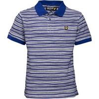 Lyle And Scott Junior Boys Hand Drawn Stripe Printed Polo Duke Blue