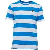 Lyle And Scott Boys Bold Stripe T-Shirt Sea Blue