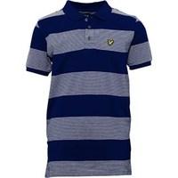 Lyle And Scott Junior Boys Wide Stripe Polo Deep Indigo