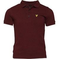 Lyle And Scott Junior Boys Classic Marl Polo Claret Marl