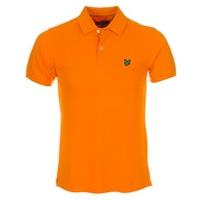 Lyle & Scott Club Pique Polo Shirt Neon Orange