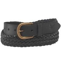 Lyle And Scott Vintage Mens Woven Leather Belt True Black