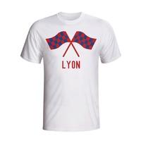 lyon waving flags t shirt white kids