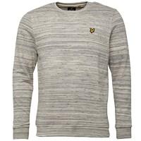 lyle and scott vintage mens space dye crew neck sweatshirt mid grey ma ...