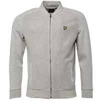 lyle and scott vintage mens double faced bomber light grey marl