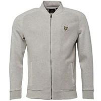 Lyle And Scott Vintage Mens Double Faced Bomber Light Grey Marl