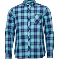 Lyle And Scott Vintage Mens Check Shirt Present Blue